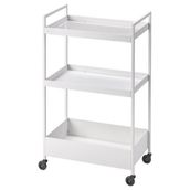 IKEA Nissafors 50.5x30x83 cm Beyaz Tekerlekli Servis Sehpası