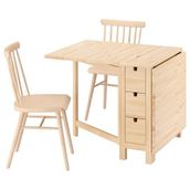 IKEA NORDEN/HÖGVED mutfak masası takımı huş - 09630090