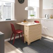 IKEA NORDEN/ODGER mutfak masası takımı huş-kırmızı - 49440743