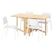 IKEA NORDEN/TEODORES mutfak masası takımı huş-beyaz - 29568902