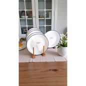 IKEA Oftast 19 cm 6 Adet Lacivert Yaldızlı Pasta Tabağı