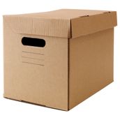 IKEA Pappis Kahverengi 25x34x26 cm Kapaklı Kutu