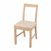 IKEA Pinntorp Döşemeli Açık Kahverengi-Katorp Natürel Ahşap Sandalye