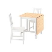 IKEA PINNTORP mutfak masası takımı açık kahverengi-beyaz - 19626827