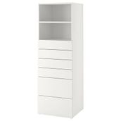 IKEA PLATSA/SMASTAD çocuk şifonyeri beyaz - 19388039