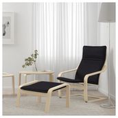 IKEA POANG ayak uzatma taburesi knisa siyah-huş - 49244657