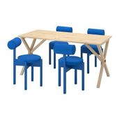 IKEA PS 2026 mutfak masası takımı çam-Knaback parlak mavi - 69634405