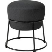 IKEA Puf, Vissle Koyu Gri Ayak Uzatma Tabureleri Yuvarlak Model