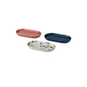 IKEA Rödsnultra servis tabağı seti, karışık desenler 20x11cm, 3 parça