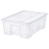 IKEA Samla Şeffaf 11 lt Kapaklı Kutu