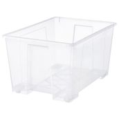 IKEA Samla Şeffaf 130 lt Kapaklı Kutu