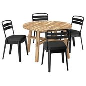 IKEA SKOGSTA/RAMSNAS mutfak masası takımı akasya-Vissle koyu gri - 89623712