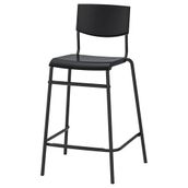 IKEA STIG bar sandalyesi siyah - 30498418