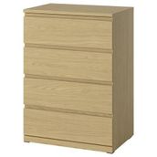 IKEA STORKLINTA 4 çekmeceli şifonyer meşe görünümlü - 80627535
