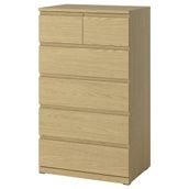 IKEA STORKLINTA 6 çekmeceli şifonyer meşe görünümlü - 00627544