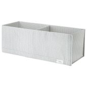 IKEA Stuk Beyaz Gri 20x51x18 cm Bölmeli Kutu