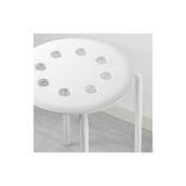IKEA Tabure, Beyaz, 40 cm Genişlik, 45 cm Yükseklik, Yuvarlak