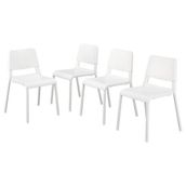 IKEA TEODORES 19399839 Beyaz Mutfak Sandalyesi Seti