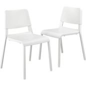 Ikea Teodores Mutfak Sandalyesi 46 x 80 cm 2 Adet Beyaz Plastik Kolay Temizlenir