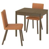 IKEA TONSTAD mutfak masası takımı kahverengi/meşe kaplama-Bomstad altın kahverengi - 79596785