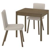 IKEA TONSTAD mutfak masası takımı kahverengi/meşe kaplama-Fridtuna açık bej - 59596786