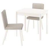 IKEA TONSTAD mutfak masası takımı kırık beyaz-Fridtuna açık bej - 59596588
