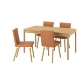 IKEA TONSTAD mutfak masası takımı meşe kaplama-Bomstad altın kahverengi/meşe görünümlü - 09596717