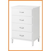 IKEA Tyssedal 4 Çekmeceli Şifonyer 67 x 102 cm Beyaz