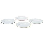 IKEA UPPLAGA tatlı tabağı seti beyaz-karışık renkler - 80611921
