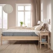 IKEA Valevag 180x200 CM Açık Mavi Çift Kişilik Yatak