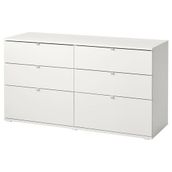 IKEA VIHALS 6 çekmeceli şifonyer beyaz - 80490113