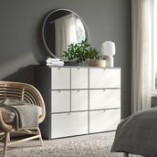 IKEA VISTHUS 8 çekmeceli şifonyer gri-beyaz - 10493445