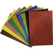 İkra Kırtasiye Eva Simli Yapışkanlı Eva Renkli 10 Renk 20X30 cm 2mm A4 Boy