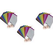 İleri Grup 3 Paket Renkli Yapışkanlı Simli Eva 20X30 cm 10 Renk Karışık - Anaokulu, Kreş, Okul Öncesi Etkinlik