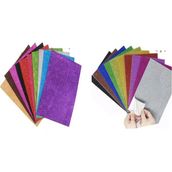İleri Grup Yapışkanlı Simli Eva - Simli Eva 20X30CM 10 Renk Karışık Anaokulu, Kreş, Okul Öncesi Etkinlik