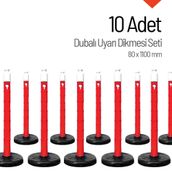 İleri Trafik 10'lu Set 80x1100 mm Dubalı Uyarı Dikmesi