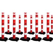 İleri Trafik 110x1200 mm 10'lu Set Plastik Ağırlıklı Yol Dikmesi