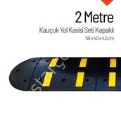 İleri Trafik 2 m Kauçuk Hız Kesici Set Kapaklı Yol Kasisi