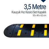 İleri Trafik 3,5 m Kauçuk Hız Kesici Set Kapaklı Yol Kasisi