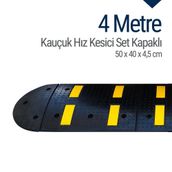 İleri Trafik 4 m Kauçuk Hız Kesici Set Kapaklı Yol Kasisi