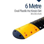 İleri Trafik 6 m Oval Plastik Hız Kesici Set