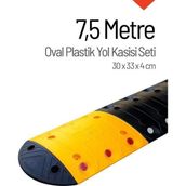 İleri Trafik 7.5 m Oval Plastik Hız Kesici Set