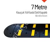 İleri Trafik 7 m Kauçuk Hız Kesici Set Kapaklı Yol Kasisi