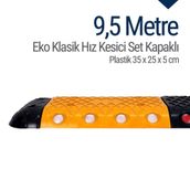 İleri Trafik Eko Klasik Hız Kesici Set Kapaklı Plastik 9,5 m Yol Kasisi