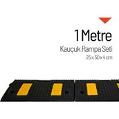 İleri Trafik Kauçuk Rampa, Otopark Rampası, Kaldırım Rampası 25 x 50 x 4 cm 1 Metre