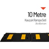 İleri Trafik Kauçuk Rampa, Otopark Rampası, Kaldırım Rampası 25 x 50 x 4 cm 10 Metre