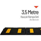 İleri Trafik Kauçuk Rampa, Otopark Rampası, Kaldırım Rampası 25 x 50 x 4 cm 3,5 Metre