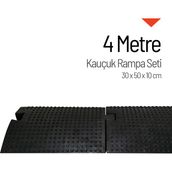 İleri Trafik Kauçuk Rampa, Otopark Rampası, Kaldırım Rampası 30 x 50 x 10 cm 4 Metre