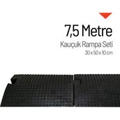 İleri Trafik Kauçuk Rampa, Otopark Rampası, Kaldırım Rampası 30 x 50 x 10 cm 7,5 Metre