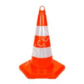 İleri Trafik Pvc Trafik Konisi 50 cm Reflektifli 6 Kenar Trafik Dubası